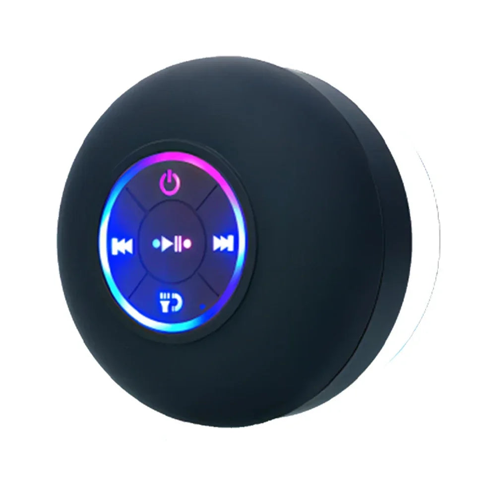 Mini Portable LED Bluetooth Speaker New Bathroom Waterproof Large Suction Cup Speaker Wireless Outdoor Sports Stereo Speaker