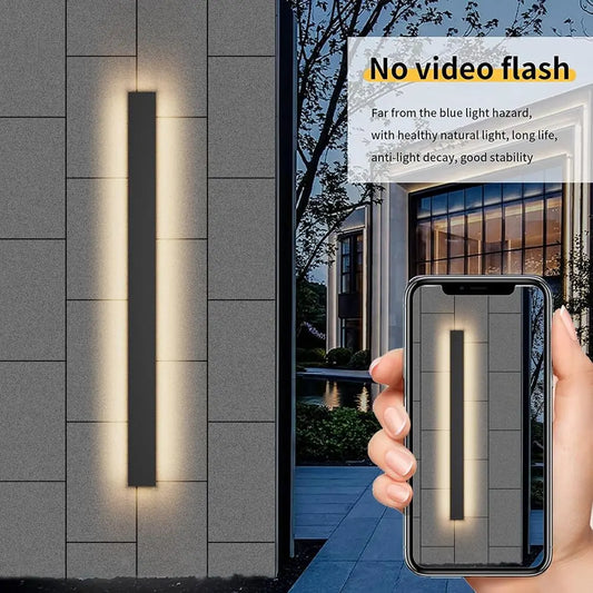 2 Pack Outdoor Wall Lights, 39.4inch Black LED Exterior Light ixtures Wall Mount, ern Porch Lights Wall Sconce, Long LED Linear
