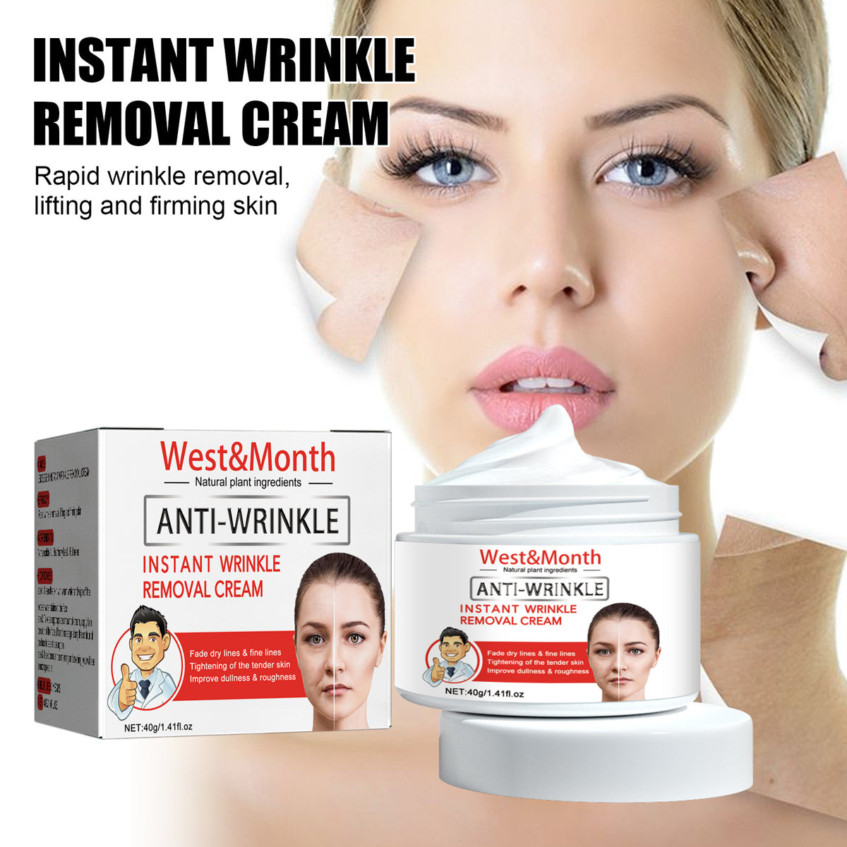West&Month Instant Anti-Wrinkle Cream for Skin Repair