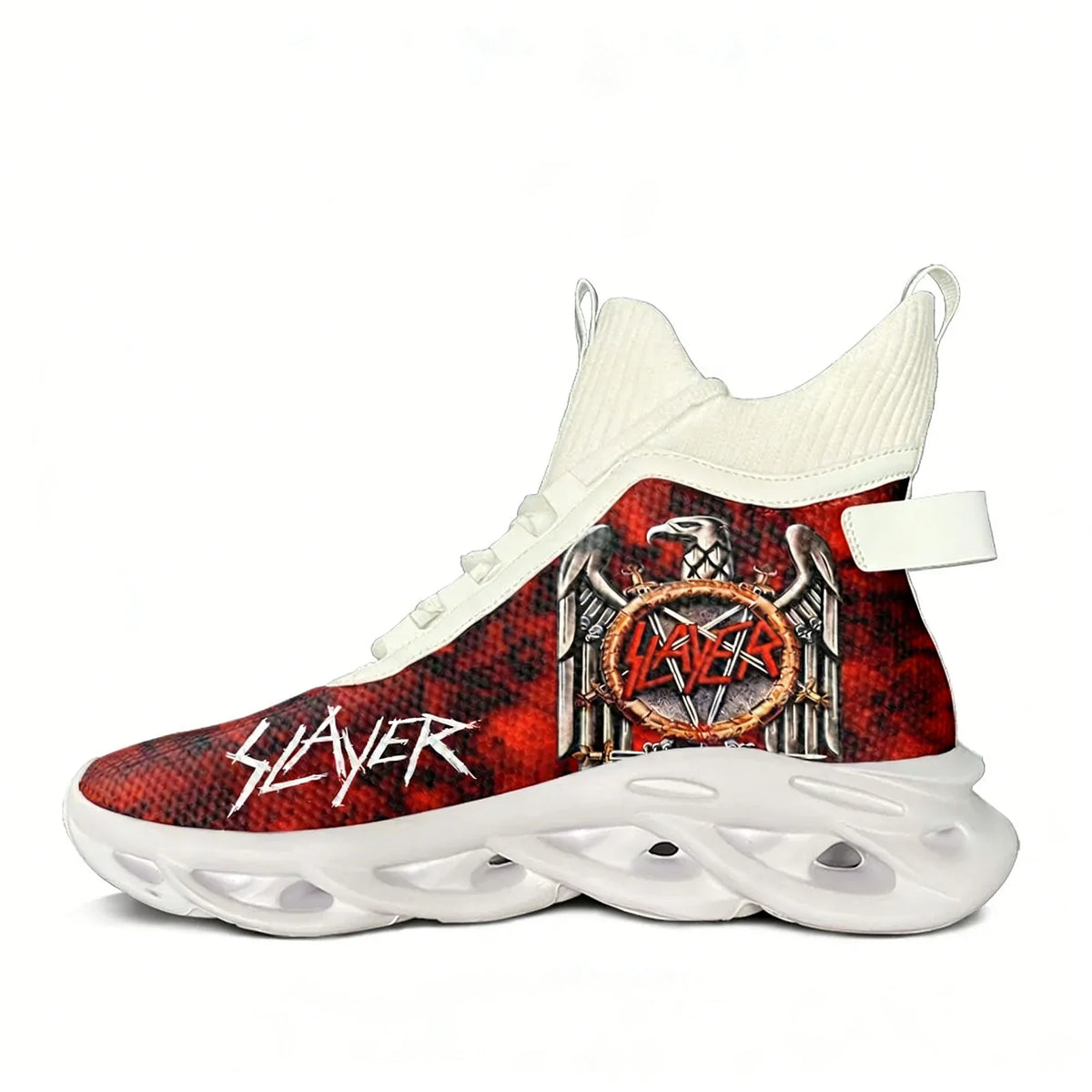Slayer Heavy Metal Rock Band High Top Flats Sneakers Mens Womens Sports Hiking Travel Shoes Running Shoes Custom Shoes