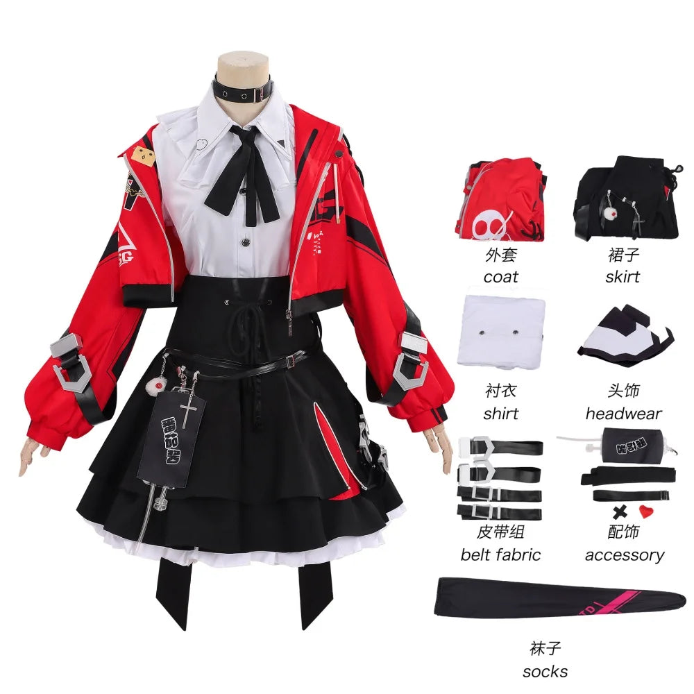 NTE Lacrimosa Cosplay Costume Neverness to Everness Lacrimosa Coat Shirt Skirt Socks Full Set