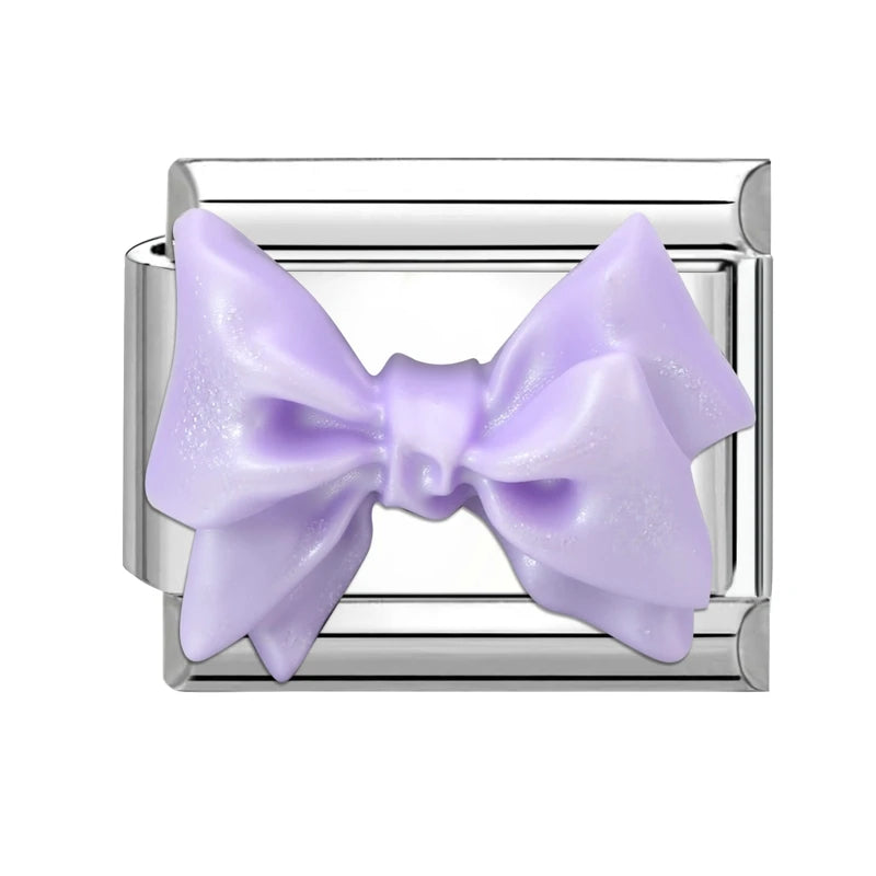 Zircon Moon Cherry Bow Knot Butterfly Heart Star Italian Charm Links Fit 9mm Bracelet Stainless Steel DIY Jewelry Making Gifts