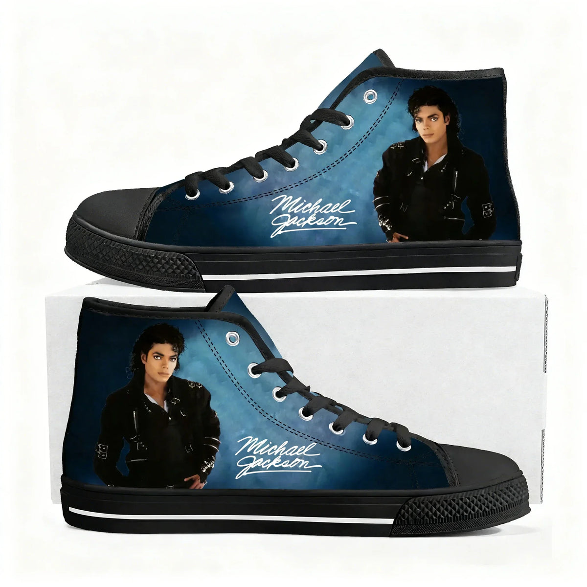 Michael Jackson Dance Singer High Top Sneakers Mens Womens Lightweight Canvas Sneaker Ghana Hiking Casual Custom Shoes