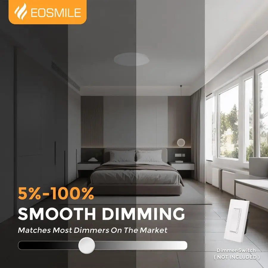 15.8 Inch LED Flush Mount Ceiling Light, 35W, 3850LM, 2700K5000K 5Color Selectable amp Dimmable, White Thin Flat Surface Mount L