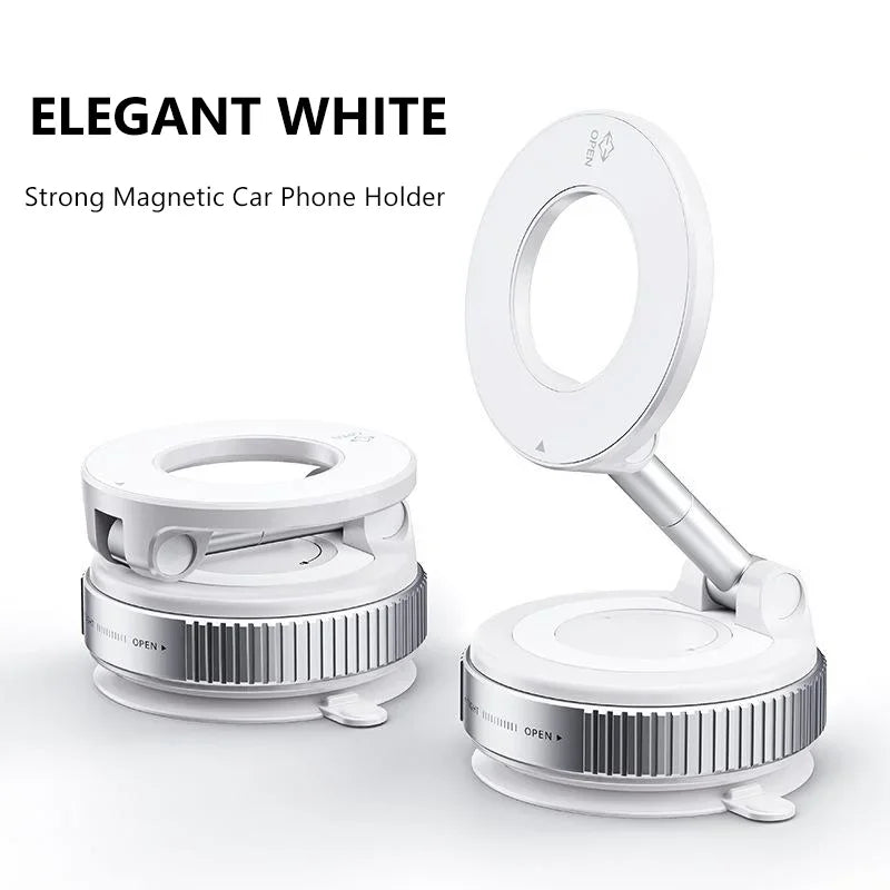 K007 Strong Magnetic Car Phone Holder Foldable Design 360° Adjustable Vacuum Mount for Car/Desk/Bathroom/Universal Use Holder