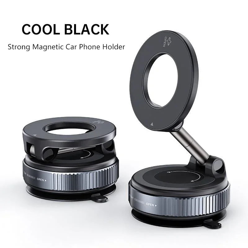 K007 Strong Magnetic Car Phone Holder Foldable Design 360° Adjustable Vacuum Mount for Car/Desk/Bathroom/Universal Use Holder