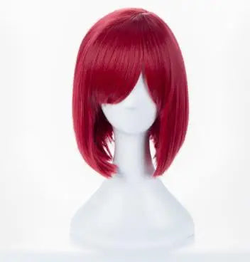 Anime Danganronpa Magician Yumeno Himiko Girl Uniform Halloween Carnival Student JK Uniform Cosplay Costume Red Wig