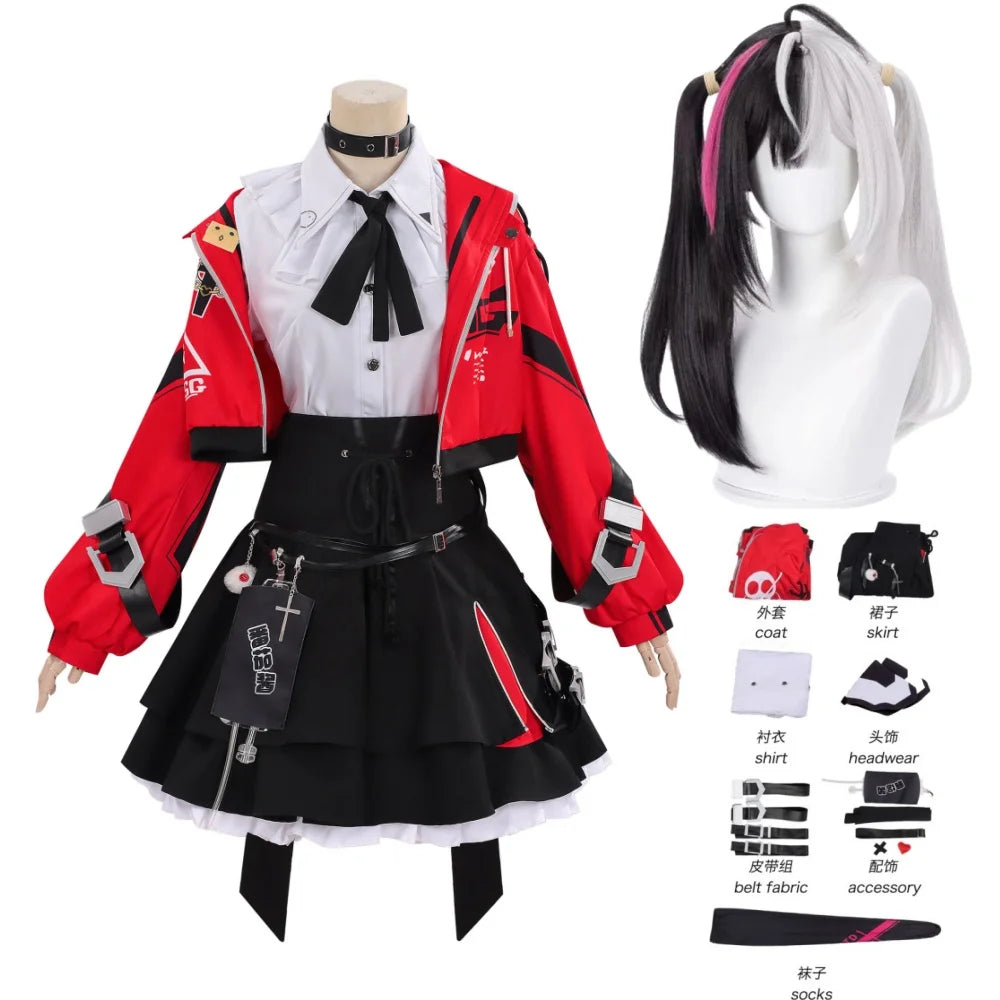 NTE Lacrimosa Cosplay Costume Neverness to Everness Lacrimosa Coat Shirt Skirt Socks Full Set