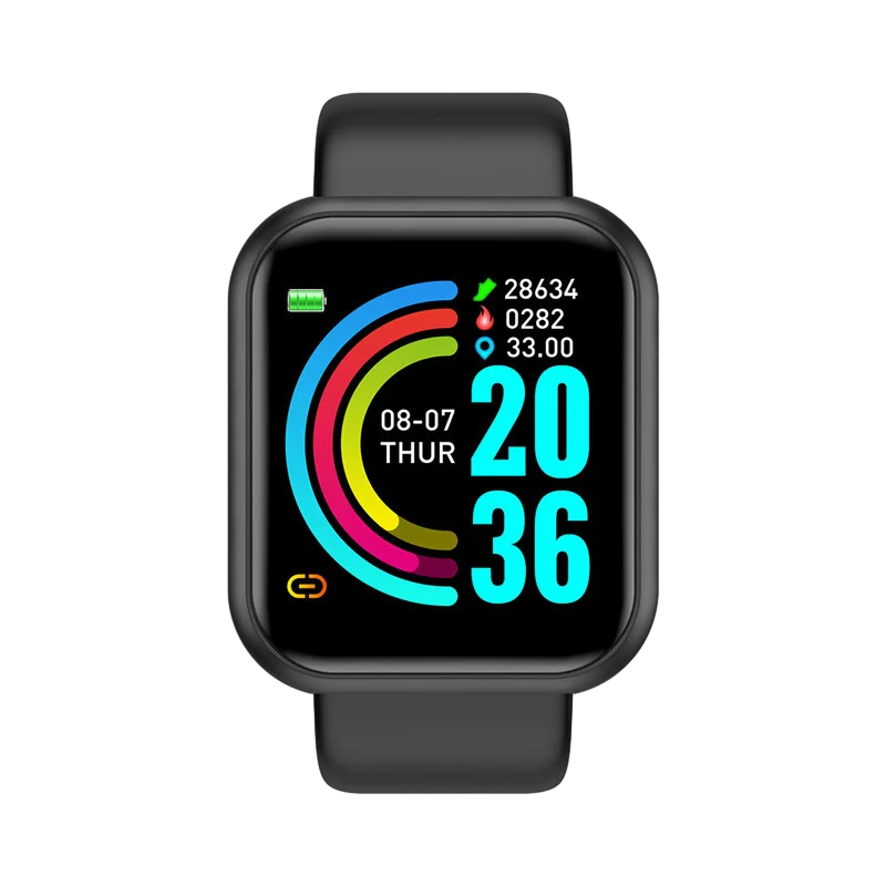 Men Watches Smart Watch For Women Fitness Heart Rate Monitor Sports Smartwatch Electronic Calory Music Control Y68 Bracelet Kids
