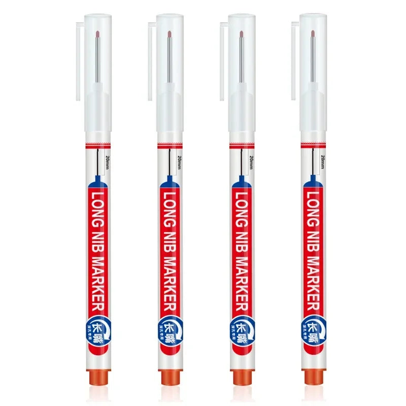 4PCS 20mm Deep Hole Long Nib Multi-Purpose Head Markers for Metal Perforating Pen Woodworking Decoration Art Supplies