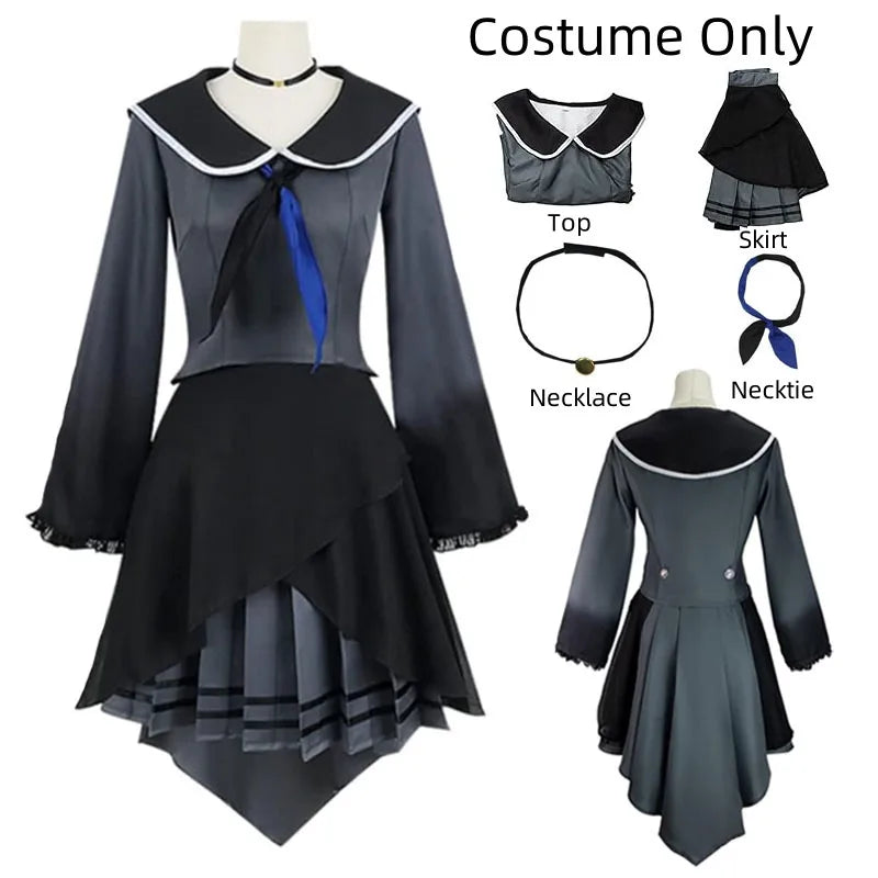 Project Sekai Game Asahina Mafuyu Anime Cosplay Costume Uniform Wig Full Set for Women Girls Halloween Carnival Party Role Play