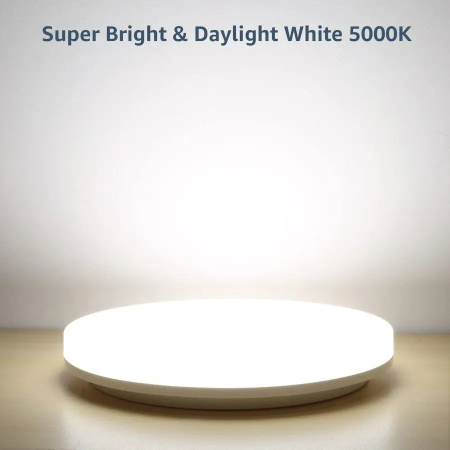 11 inch 24 watt Flush Mount LED Ceiling Light 2400 Lumen 200 watt Equivalent, Waterproof, Daylight White 5000 Kelvin Bright Ceil
