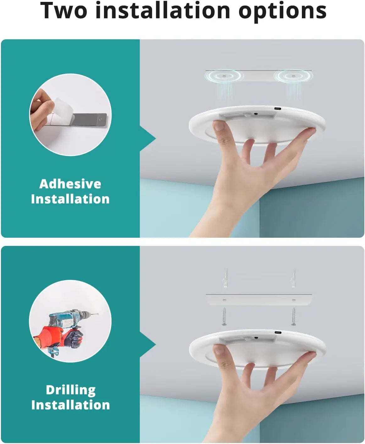 Rechargeable Motion Sensor Ceiling Lights with Remote, Dimmable Timing for Closet Shower, 3000K-6500K
