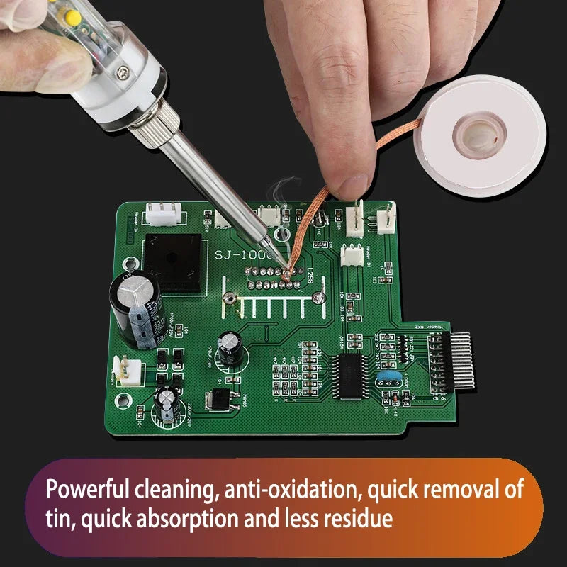 1.0-4.0mm Desoldering Mesh Braid Tape Copper Welding Point Solder Remover  Wire Soldering Wick Tin Lead Cord Flux For Soldering