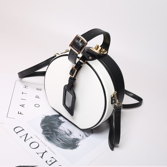 Vintage Inspired Leather Box Crossbody Bag