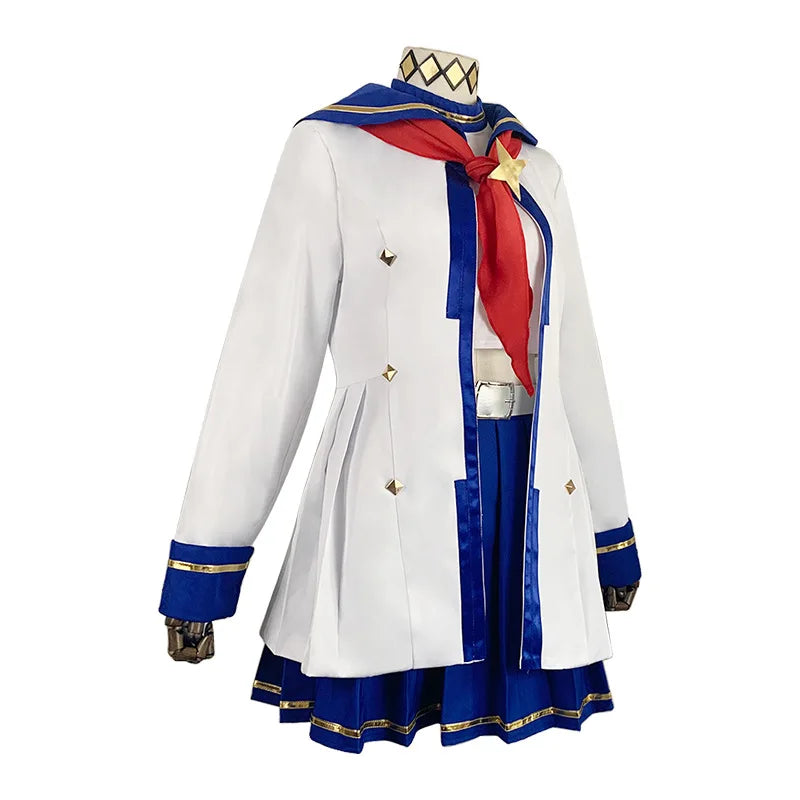 Game Umamusume: Pretty Derby Oguri Cap Cosplay Costume Wig Tail White Sailor Uniform Skirt Coat Woman Lovely Hallowmas Suit